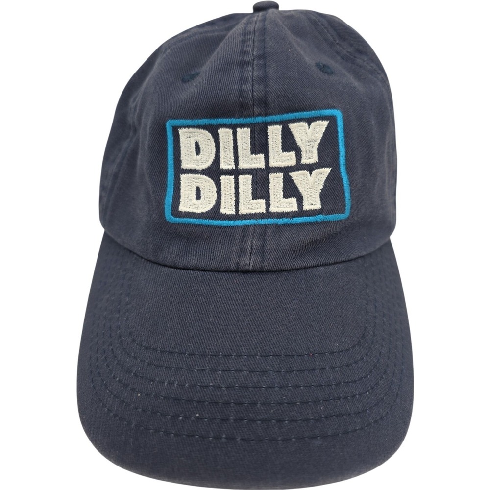 Bud Light Dilly Dilly Navy Blue Adjustable Strapback Hat Quake City Caps